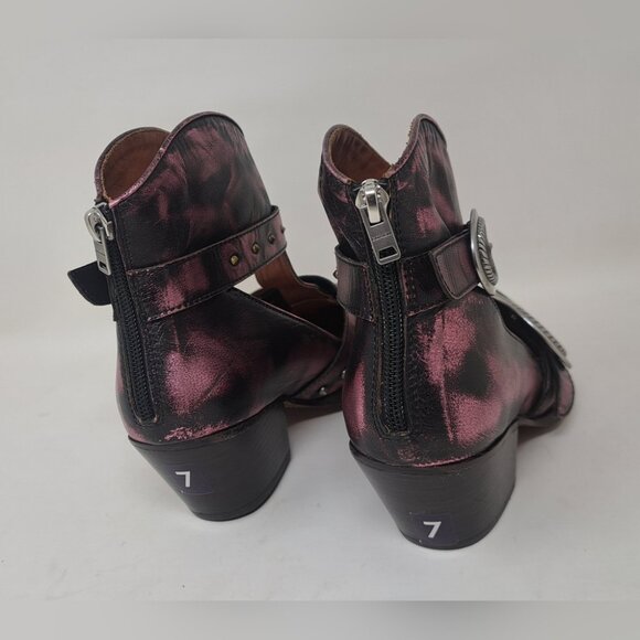 NEW Coach Womens Cut Out Western Creeper Boots Bootie Metallic Purple Size 7 'US - Picture 12 of 14